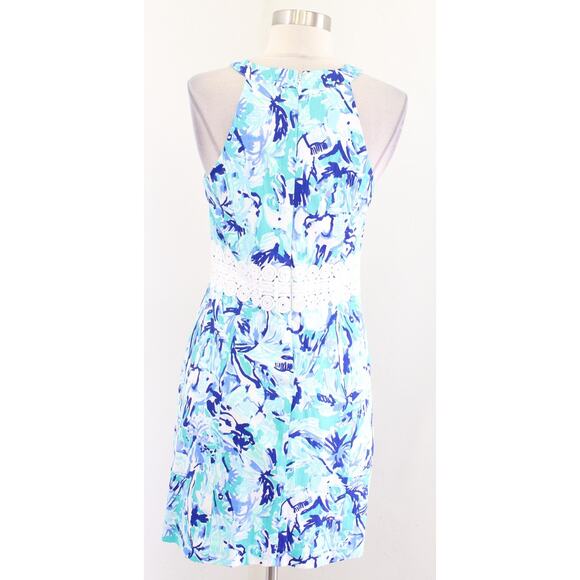 Lilly Pulitzer Ashyln Shift Dress Elephant Appeal Tropical Turquoise Size 2 - Picture 8 of 8